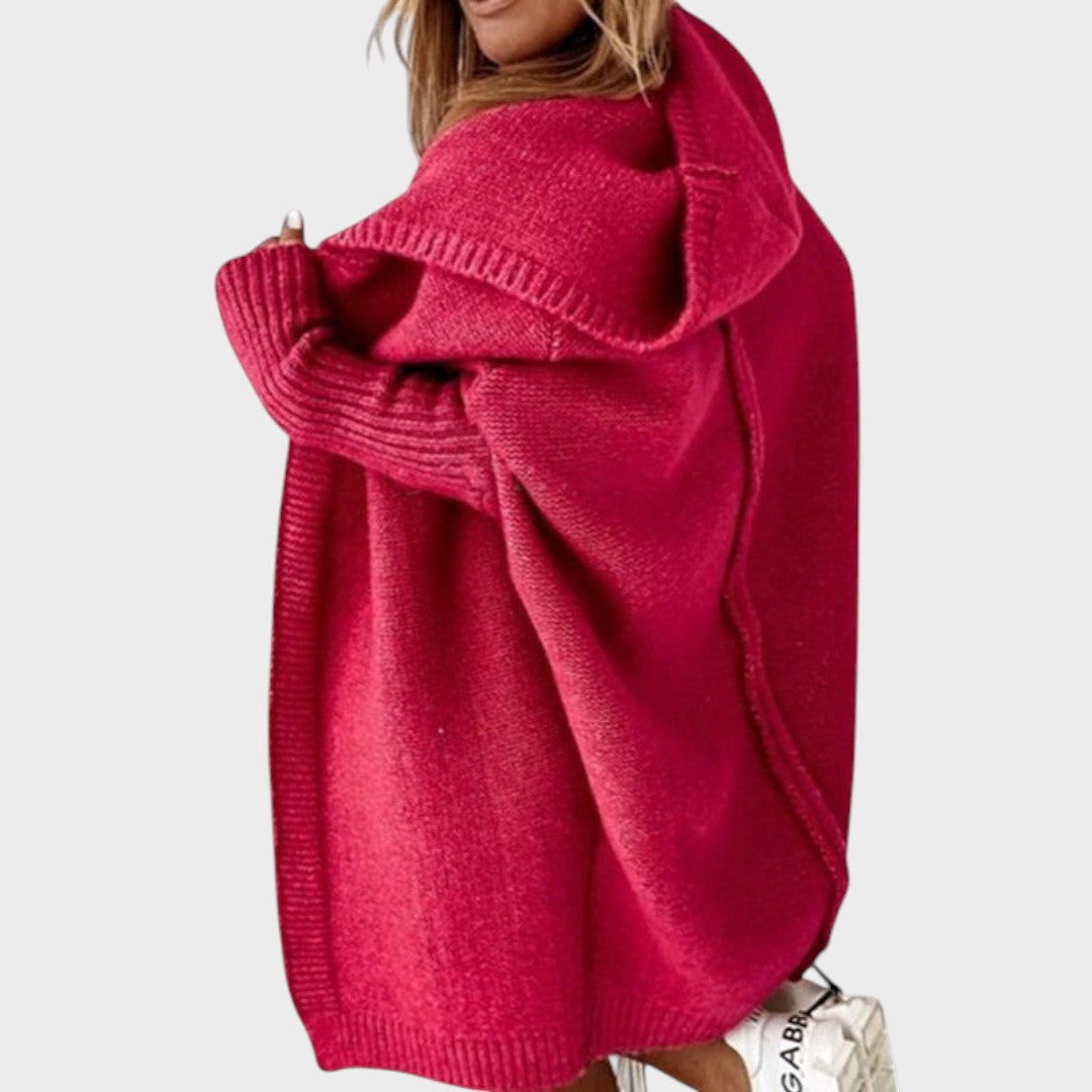 Marcela™ | Cardigan in Maglia Oversized con Cappuccio