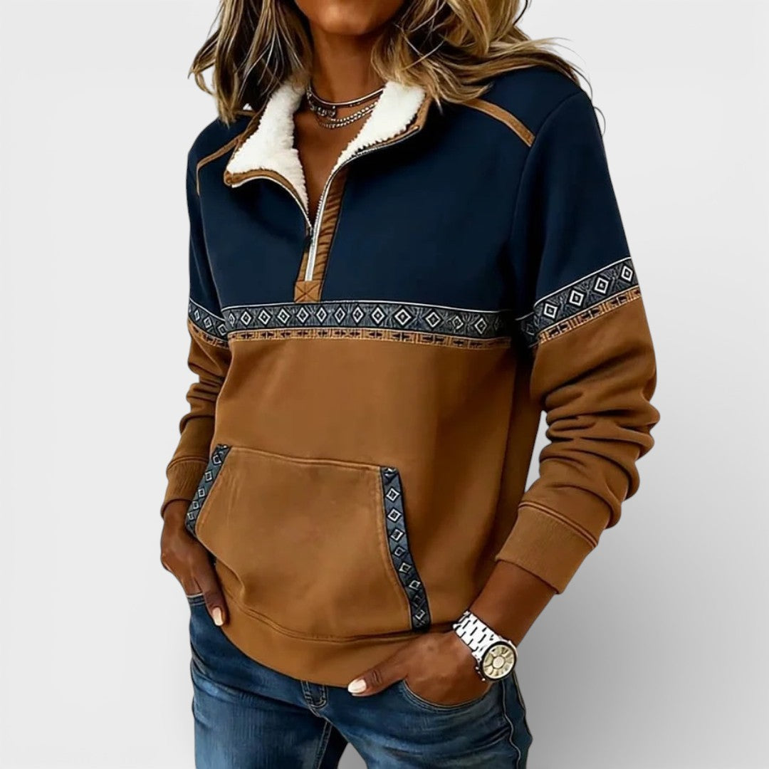 Rita™ | Felpa morbida con mezza zip