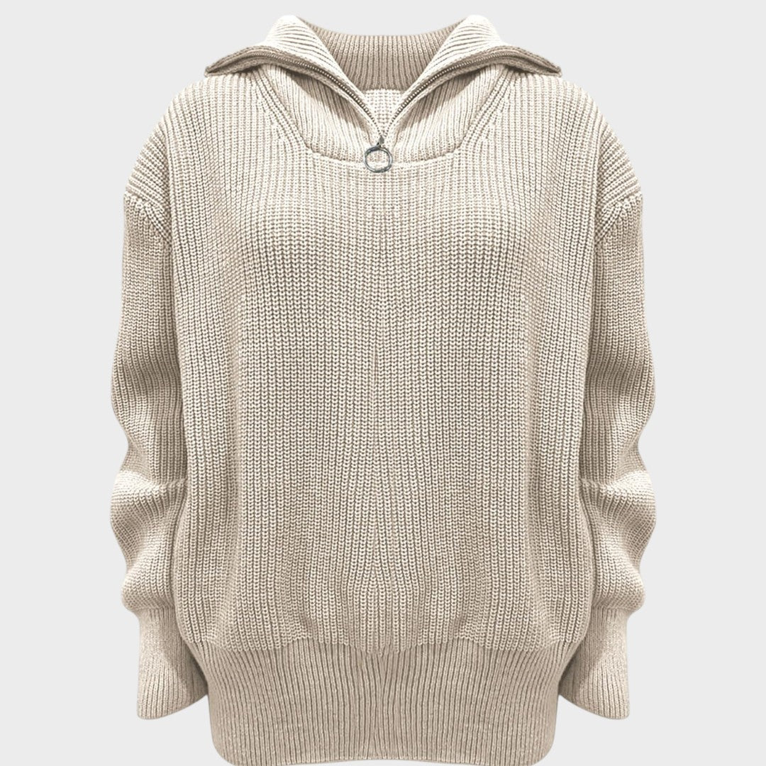 Eliana™ | Maglione a Maglia con Collo Alto e Zip