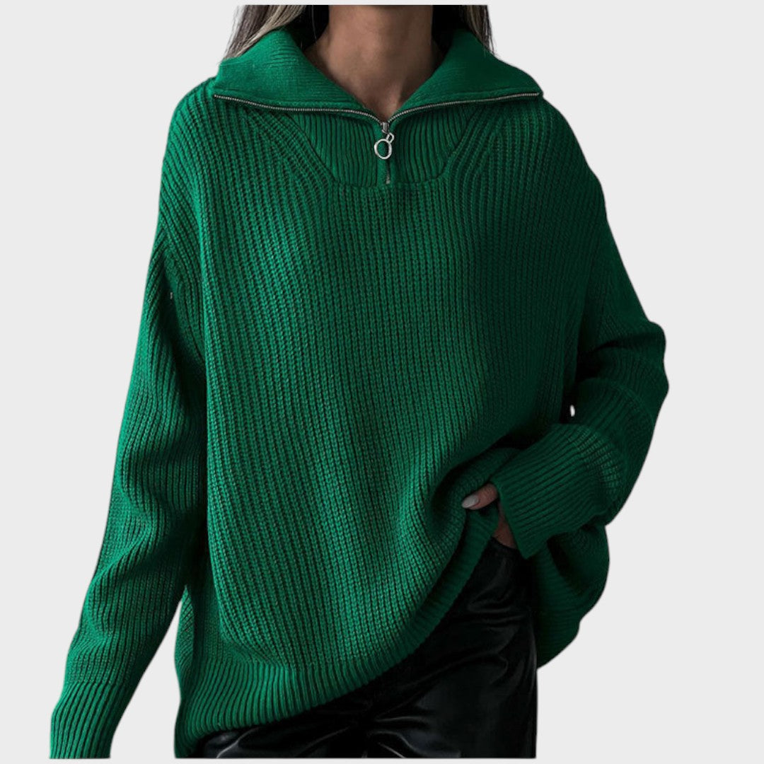 Eliana™ | Maglione a Maglia con Collo Alto e Zip