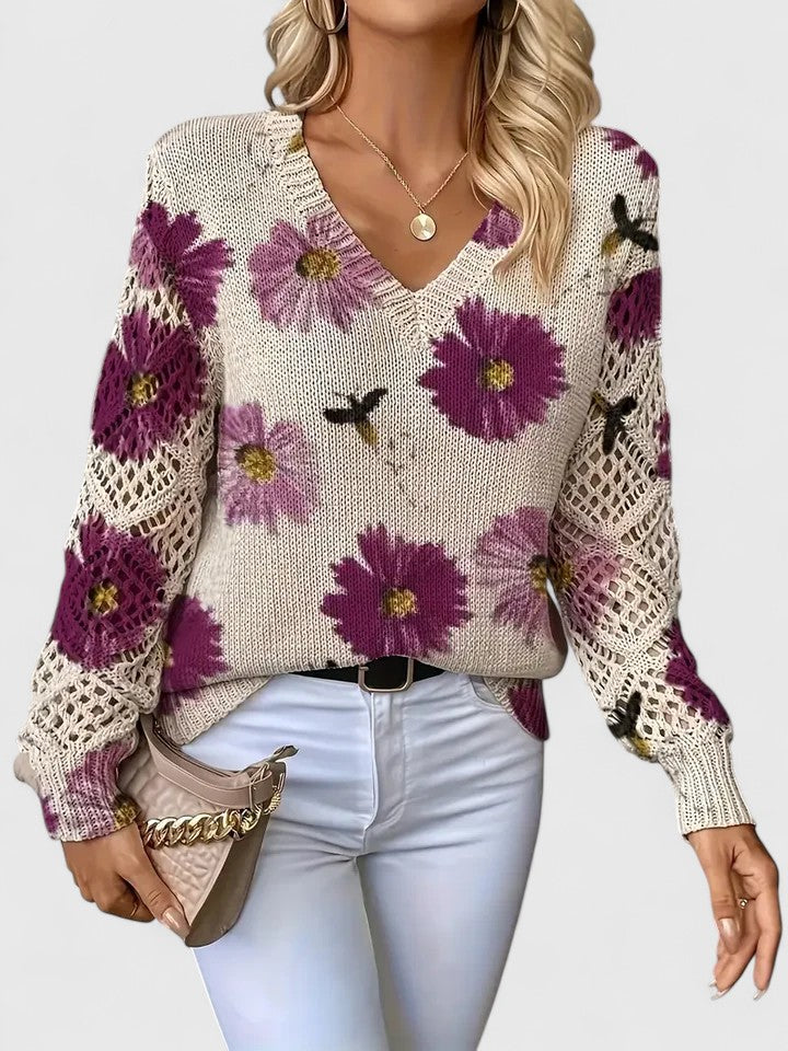 Antonia™ | Maglione elegante con stampa floreale