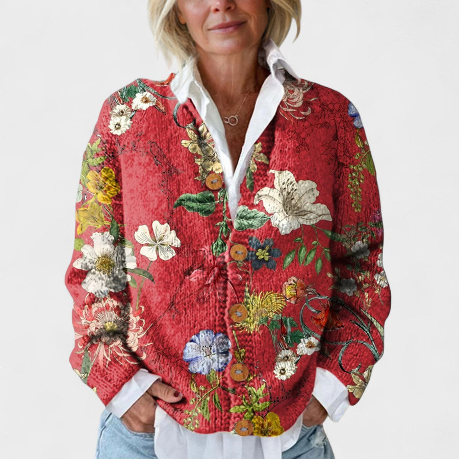 Clara™ | Cardigan elegante con design floreale