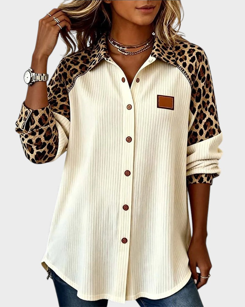 Juana™ | Camicia con bottoni a stampa leopardata