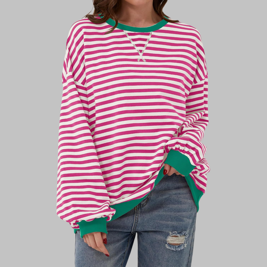 Luna™ | Felpa casual a maniche lunghe con righe