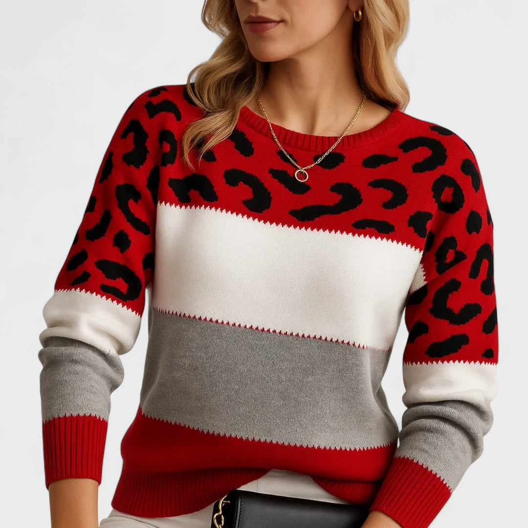 Julieta™ | Maglione casual con stampa leopardata