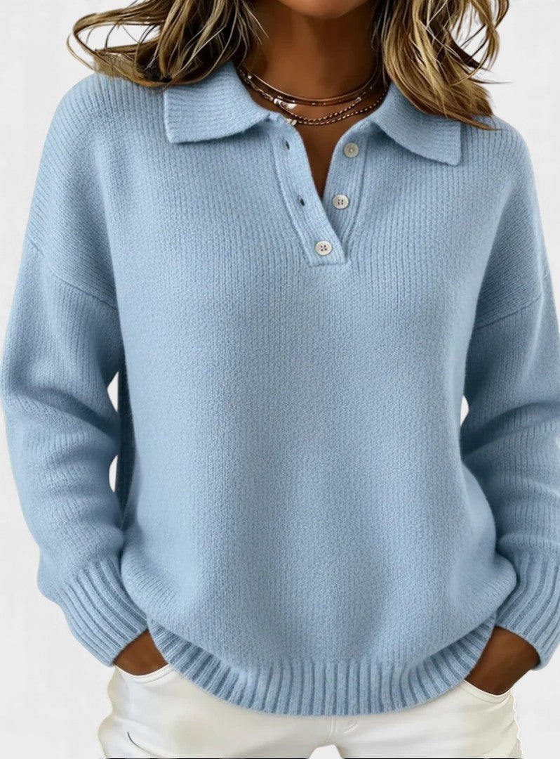 Marta™ | Maglione tipo polo in morbido knit