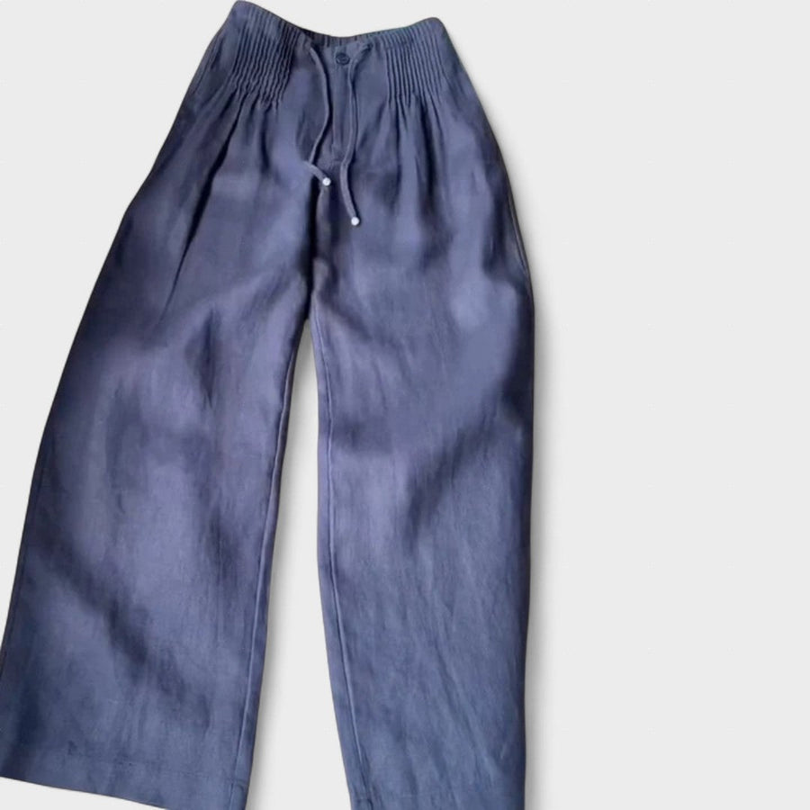 Ángeles™ | Pantaloni ampi in cotone e lino