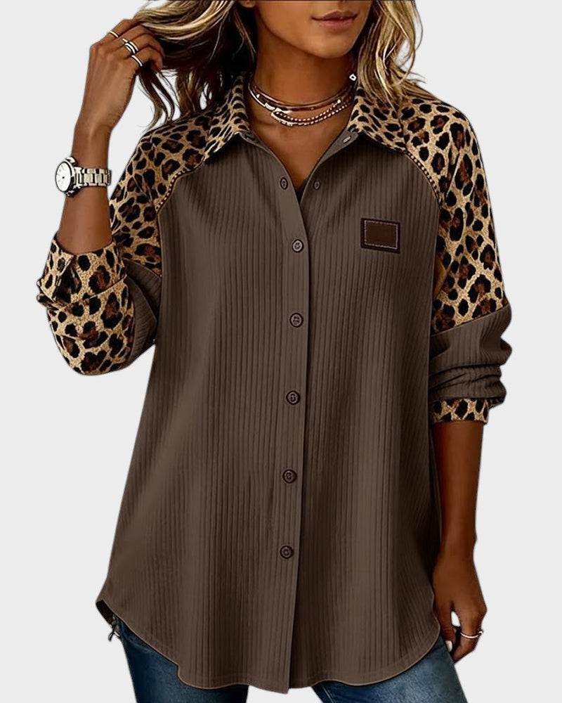 Juana™ | Camicia con bottoni a stampa leopardata