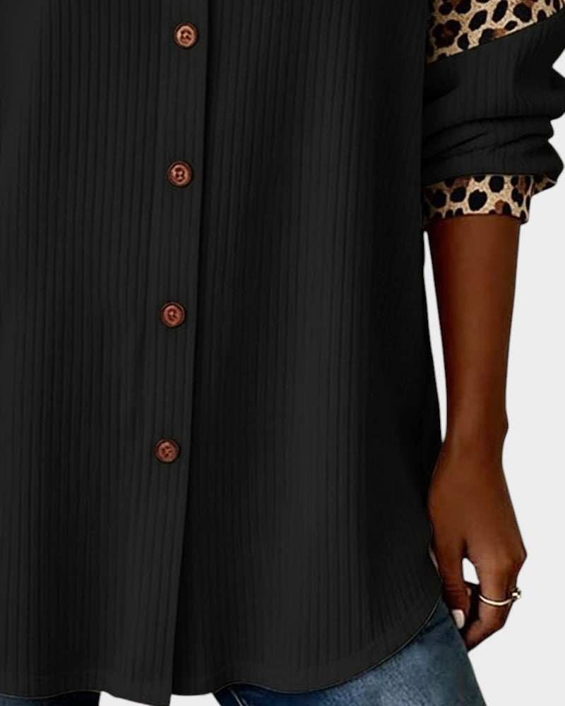 Juana™ | Camicia con bottoni a stampa leopardata