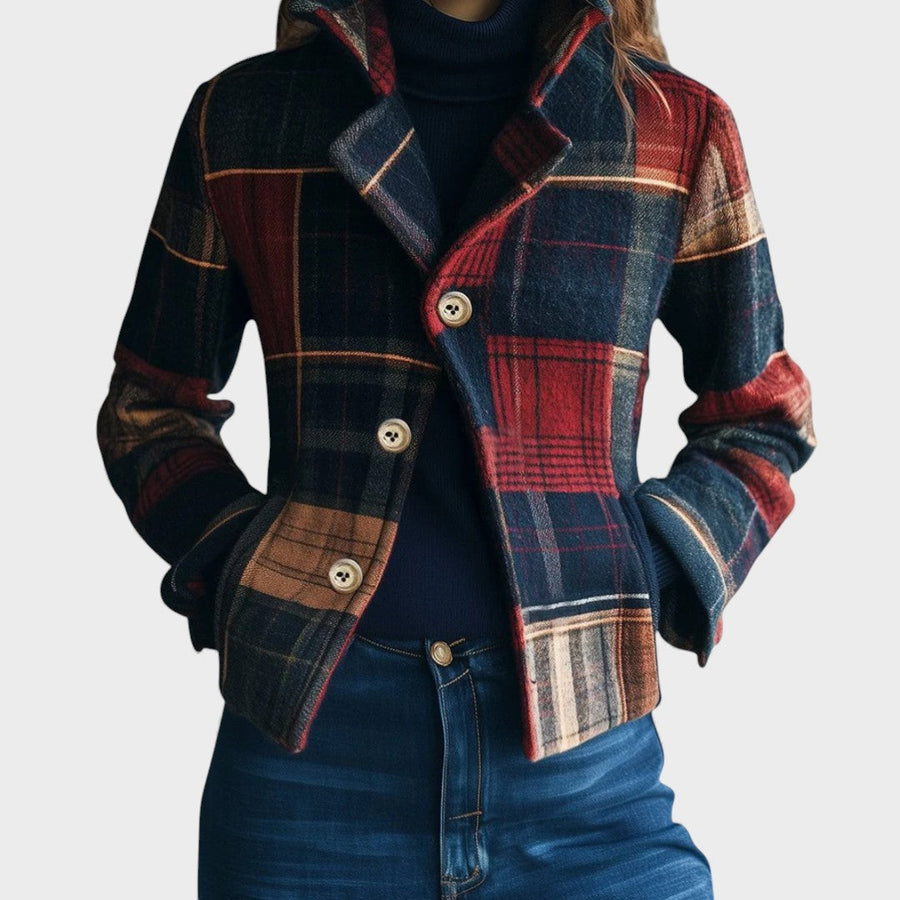 Sara™ | Giacca classica in lana a quadri