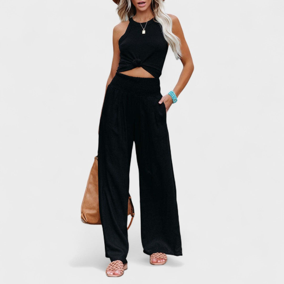 Susana™ | Pantaloni Ampi in Cotone e Lino