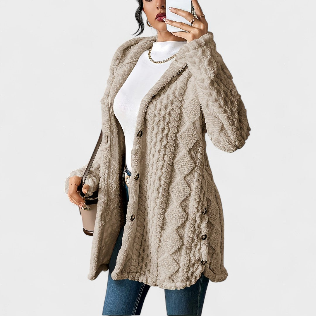 Amalia™ | Cardigan accogliente con cappuccio