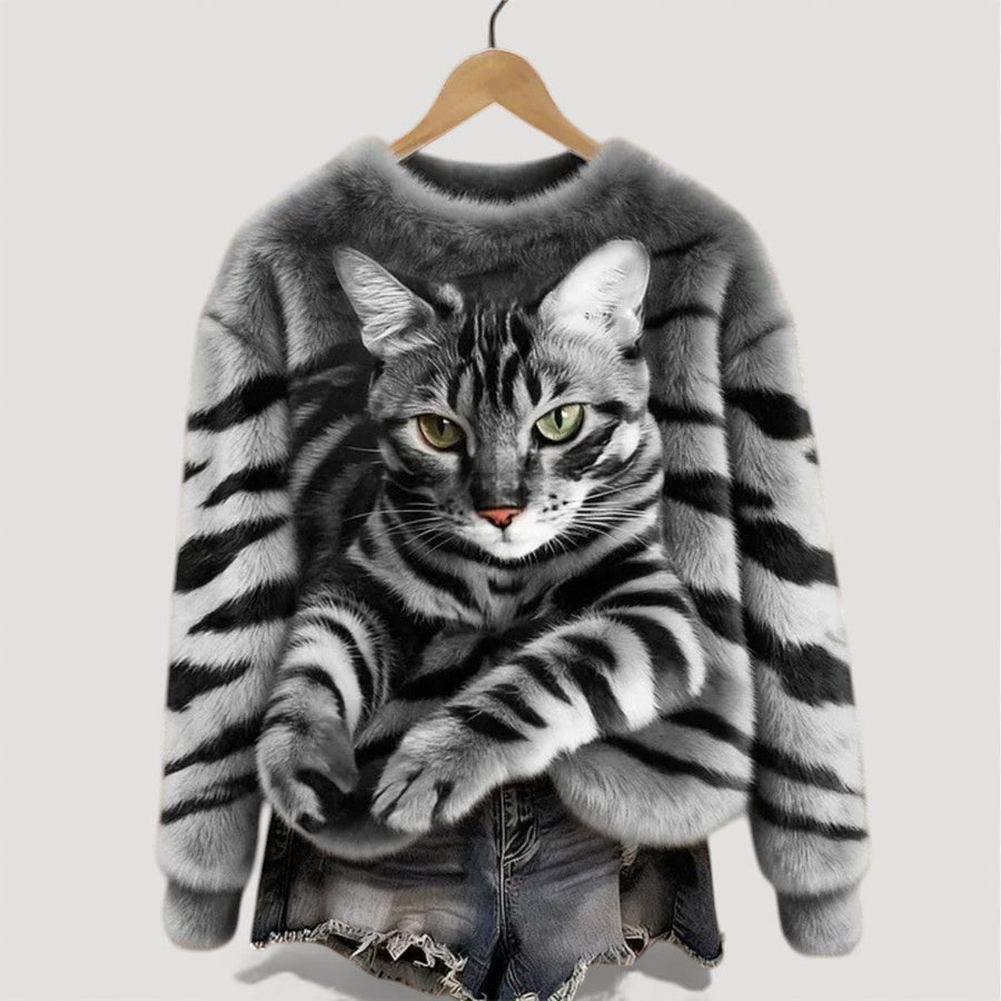 Clara™ | Maglione caldo con dettaglio felino