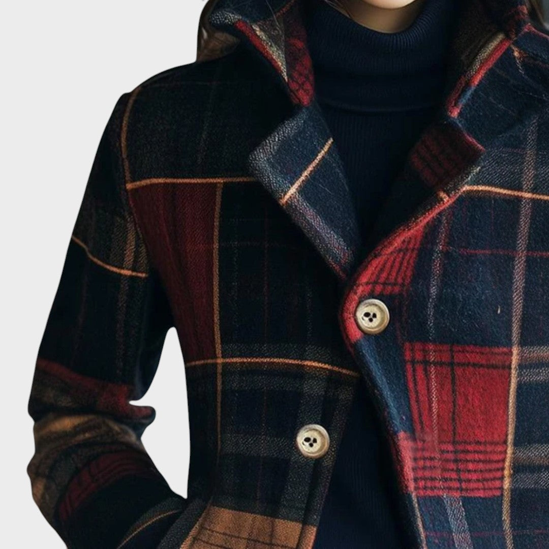 Sara™ | Giacca classica in lana a quadri