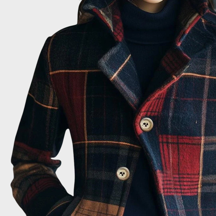 Sara™ | Giacca classica in lana a quadri