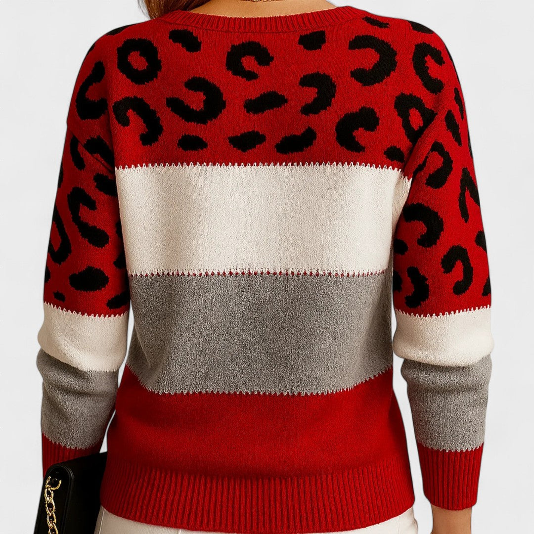Julieta™ | Maglione casual con stampa leopardata