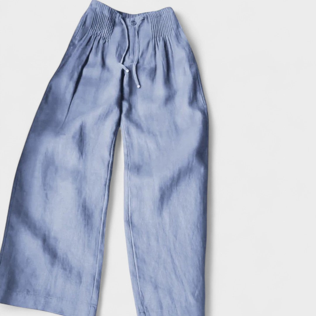 Ángeles™ | Pantaloni ampi in cotone e lino