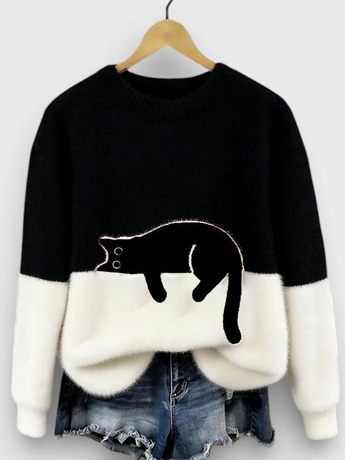 Luna™ | Felpa con grafica di gatto