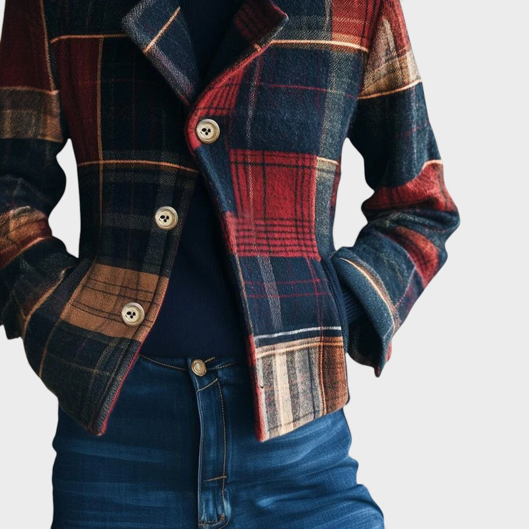 Sara™ | Giacca classica in lana a quadri