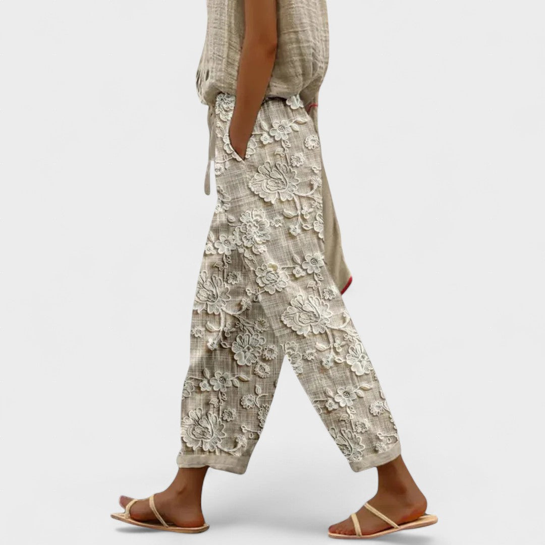 Graciela™ | Pantaloni floreali elasticizzati e comodi