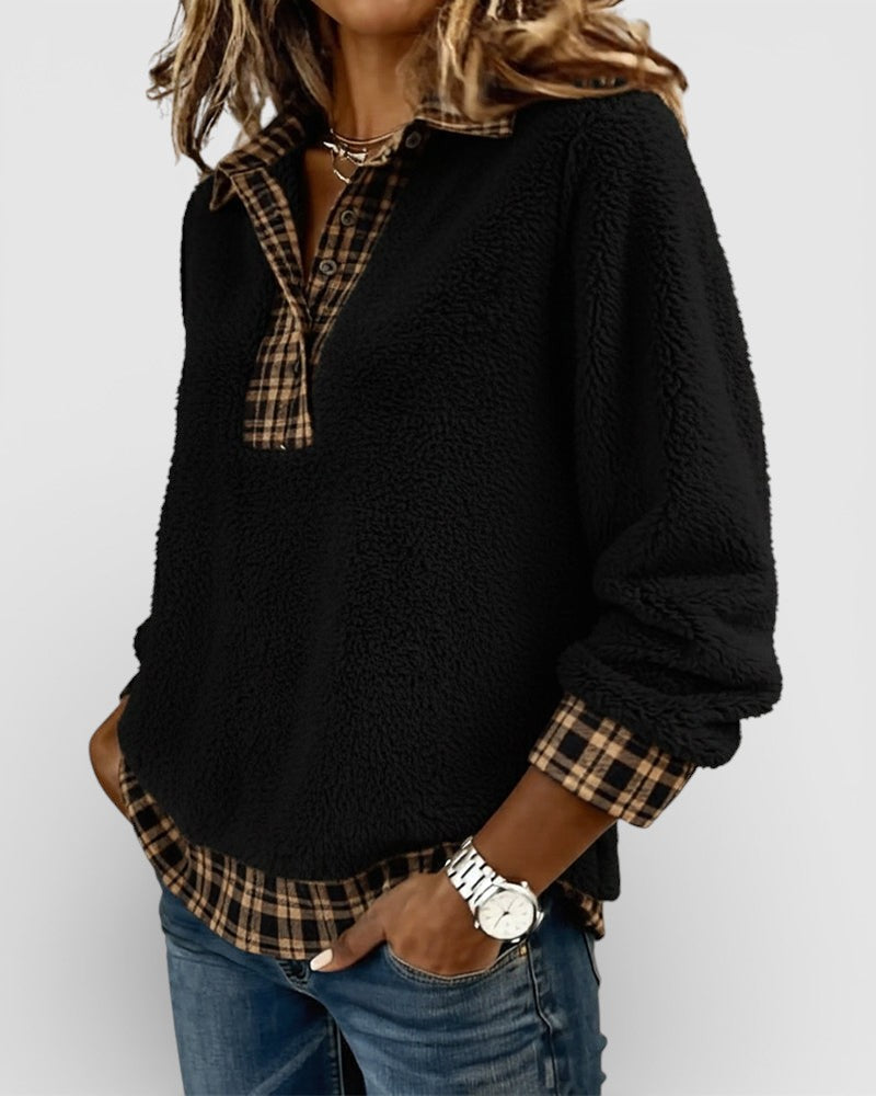 Lara™ | Maglione con dettaglio a quadri