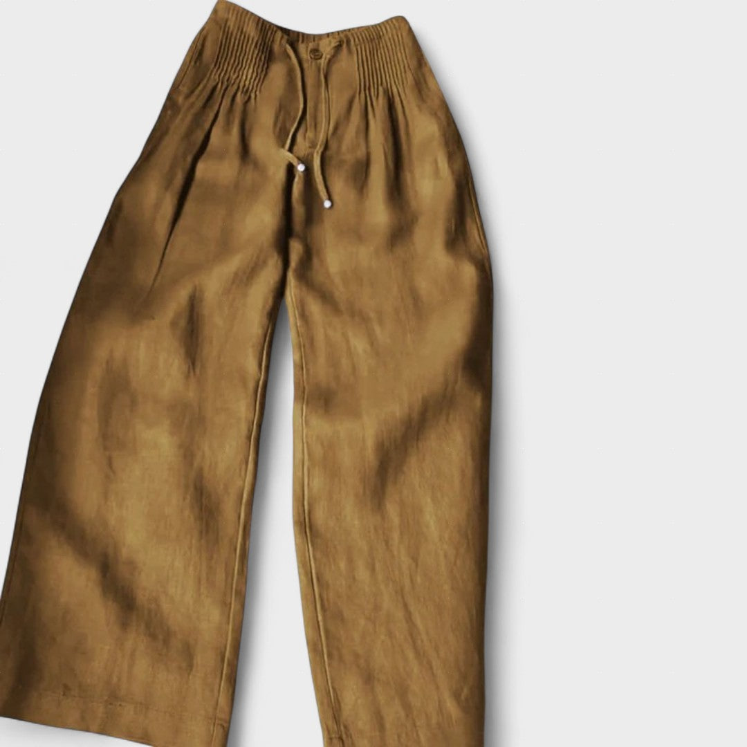 Ángeles™ | Pantaloni ampi in cotone e lino