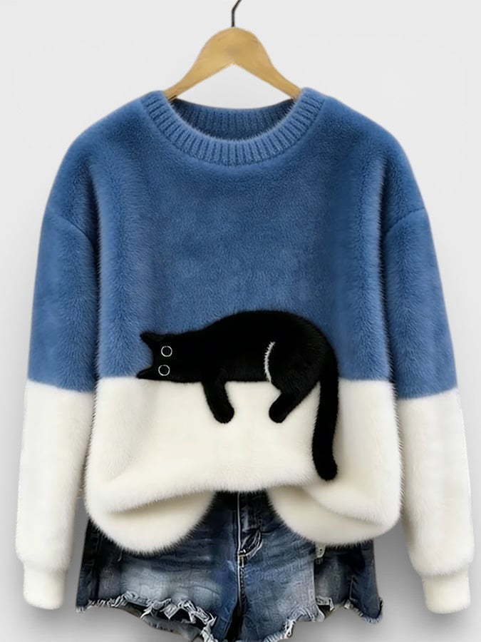 Luna™ | Felpa con grafica di gatto