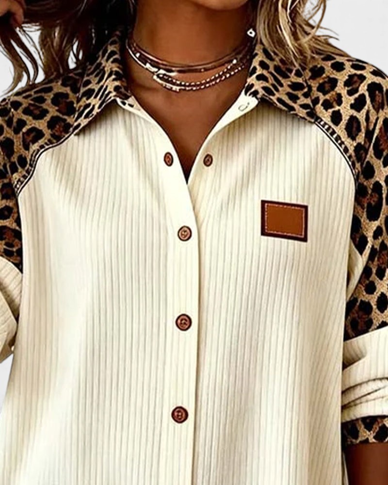 Juana™ | Camicia con bottoni a stampa leopardata