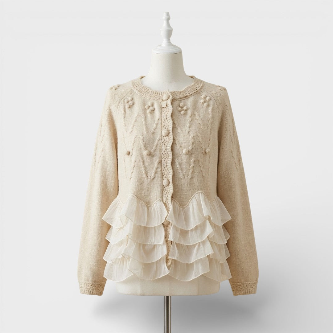 Inés™ | Cardigan elegante con volant