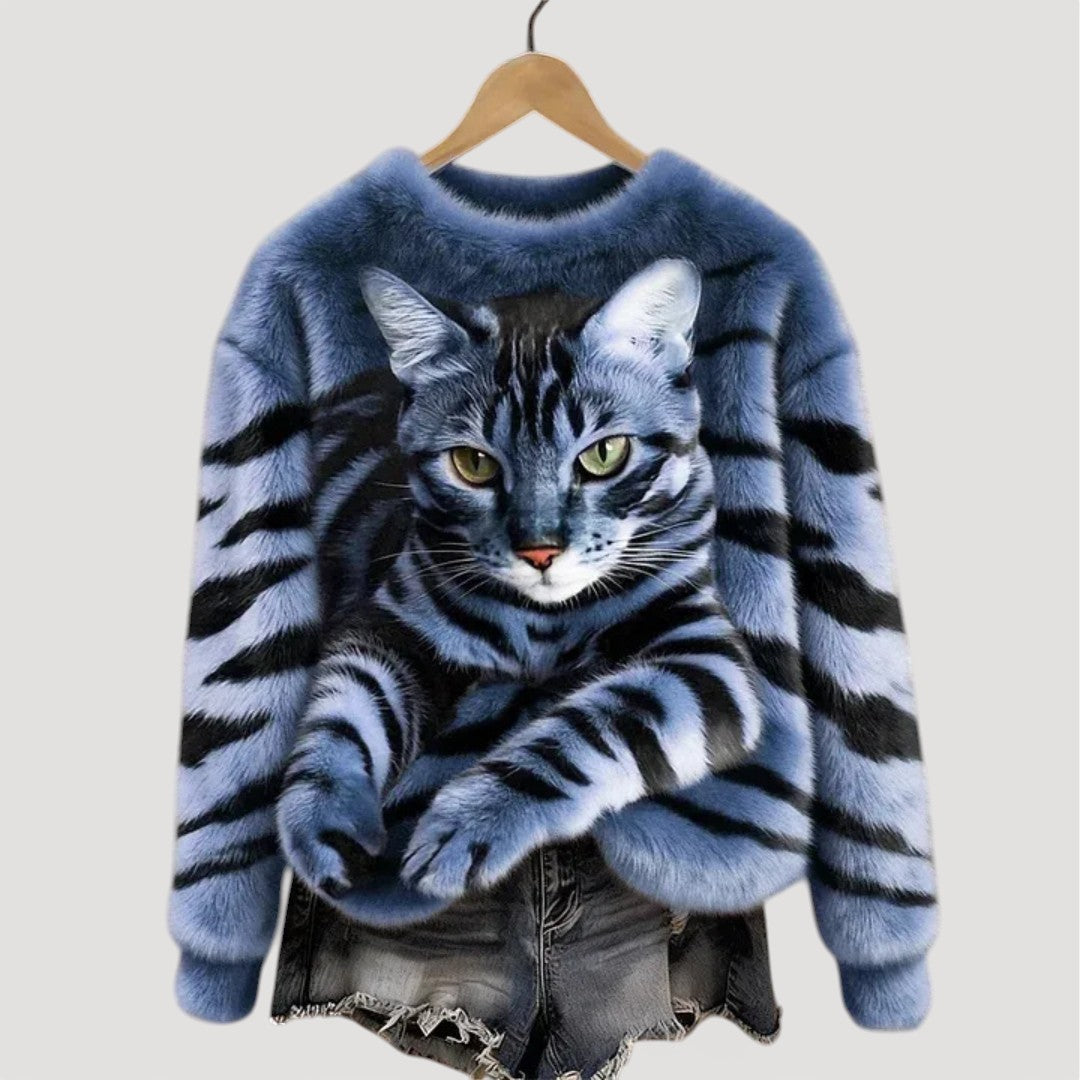 Clara™ | Maglione caldo con dettaglio felino