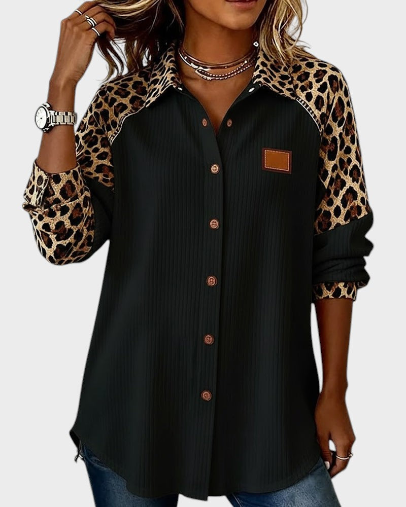 Juana™ | Camicia con bottoni a stampa leopardata