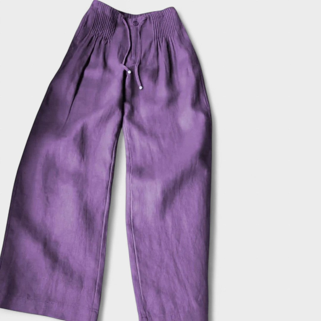 Ángeles™ | Pantaloni ampi in cotone e lino