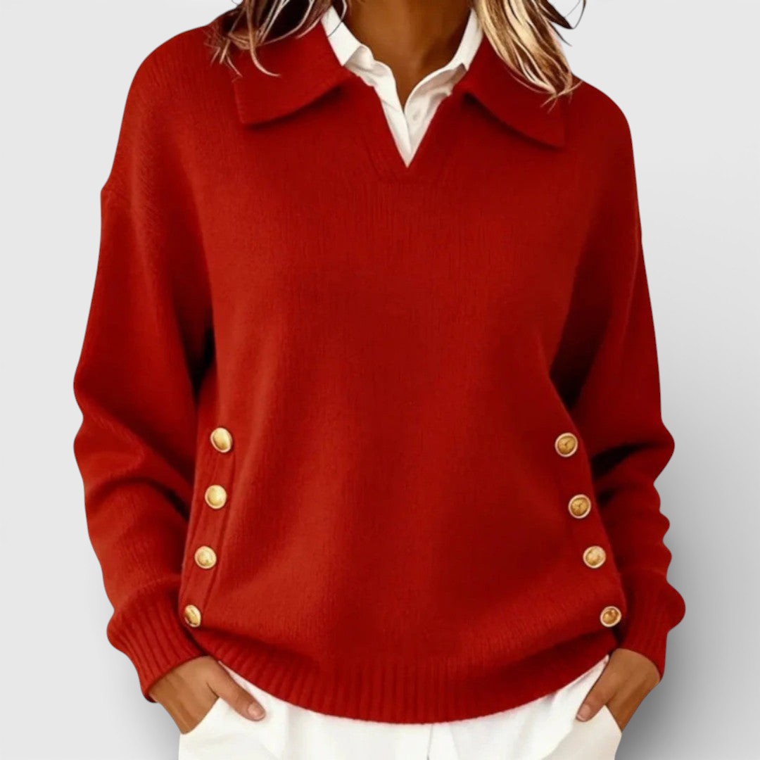 Cayetana™ | Maglione con dettaglio di bottoni