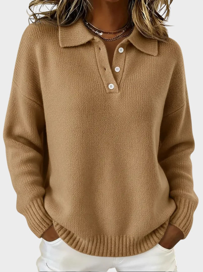Marta™ | Maglione tipo polo in morbido knit
