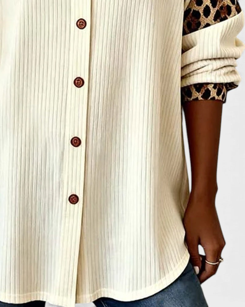 Juana™ | Camicia con bottoni a stampa leopardata