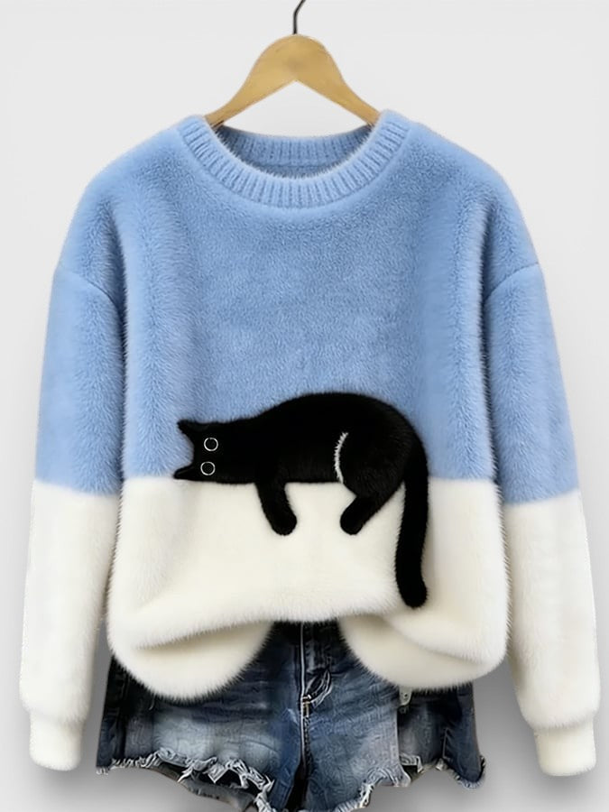Luna™ | Felpa con grafica di gatto