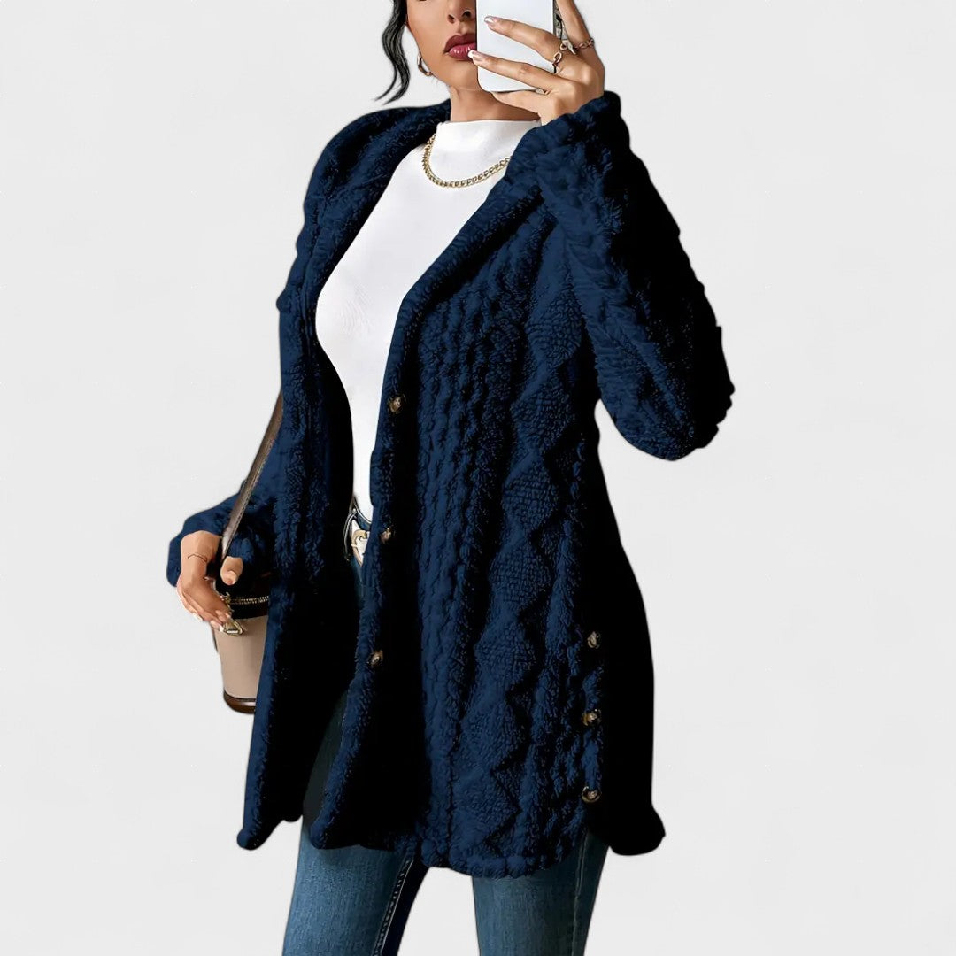 Amalia™ | Cardigan accogliente con cappuccio
