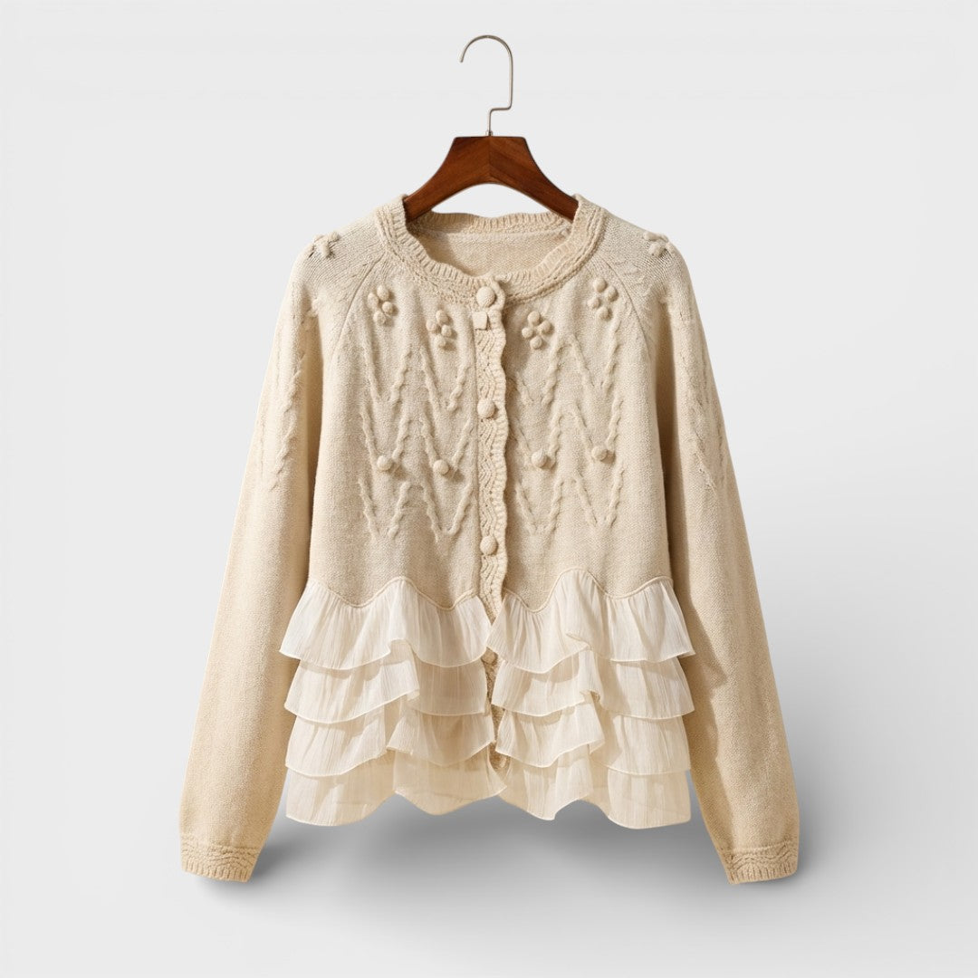 Inés™ | Cardigan elegante con volant