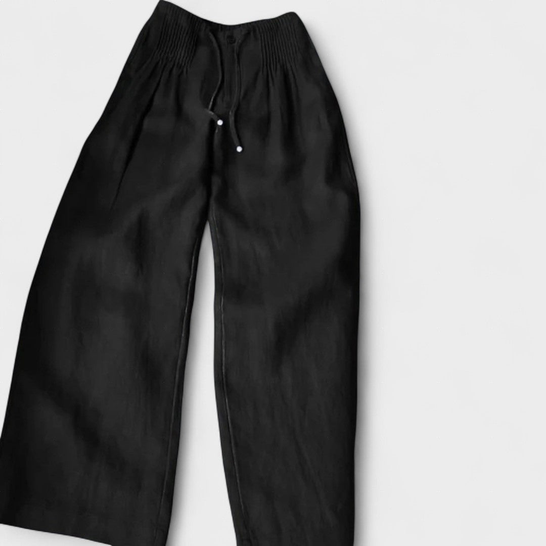 Ángeles™ | Pantaloni ampi in cotone e lino