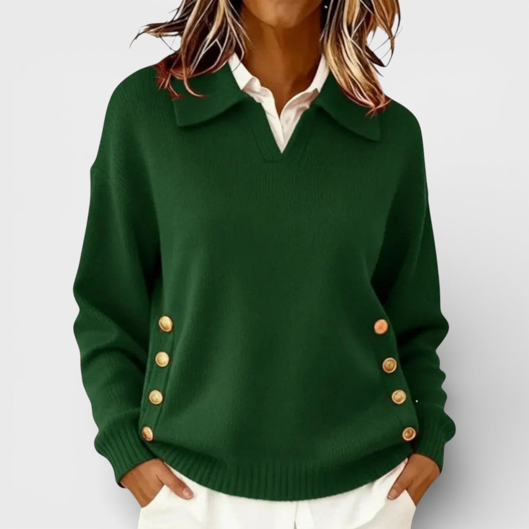 Cayetana™ | Maglione con dettaglio di bottoni