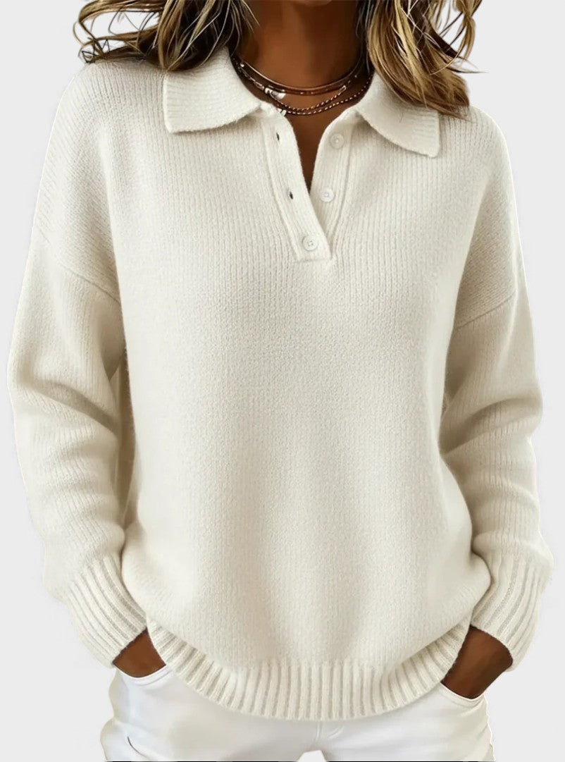 Marta™ | Maglione tipo polo in morbido knit