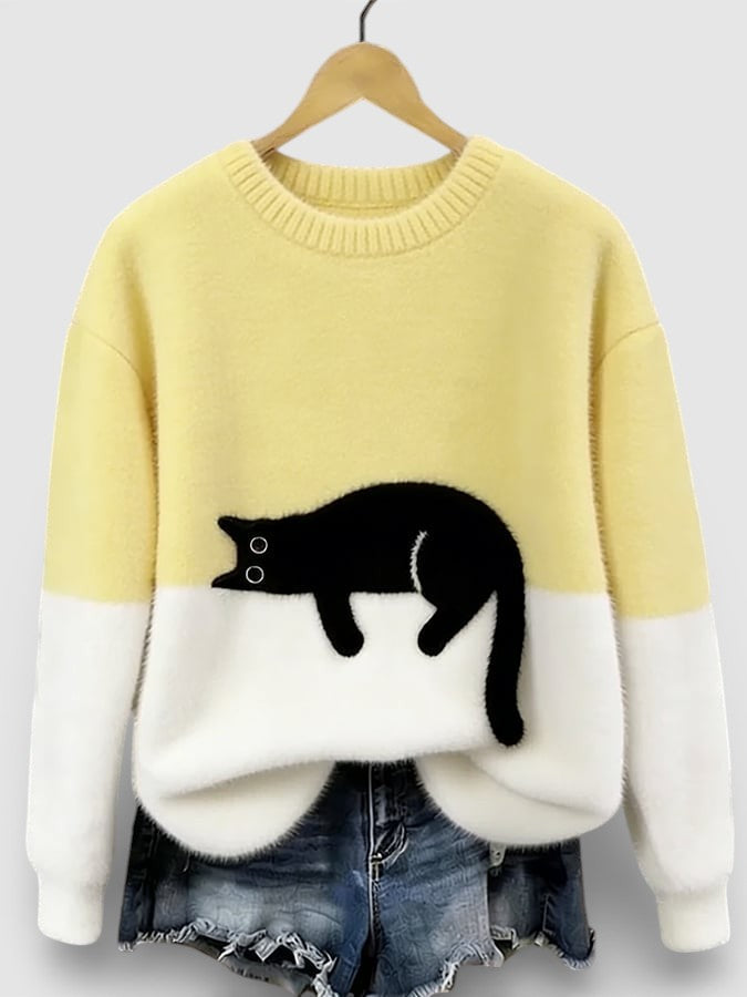 Luna™ | Felpa con grafica di gatto
