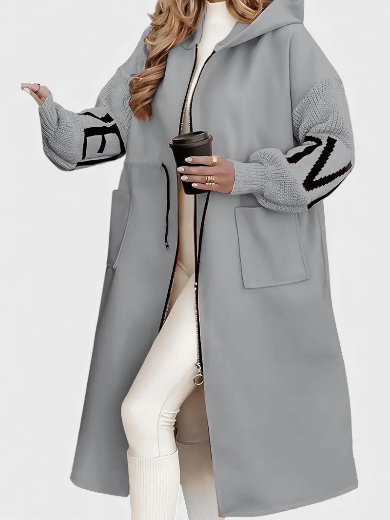 Patricia™ | Elegante cappotto-cardigan con cappuccio