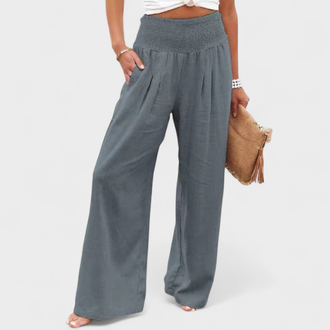 Susana™ | Pantaloni Ampi in Cotone e Lino