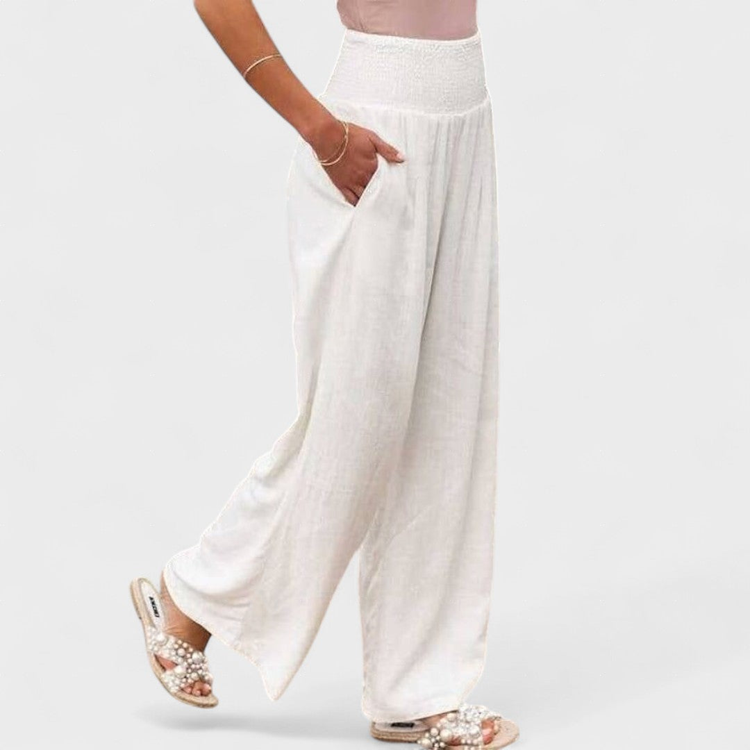 Susana™ | Pantaloni Ampi in Cotone e Lino