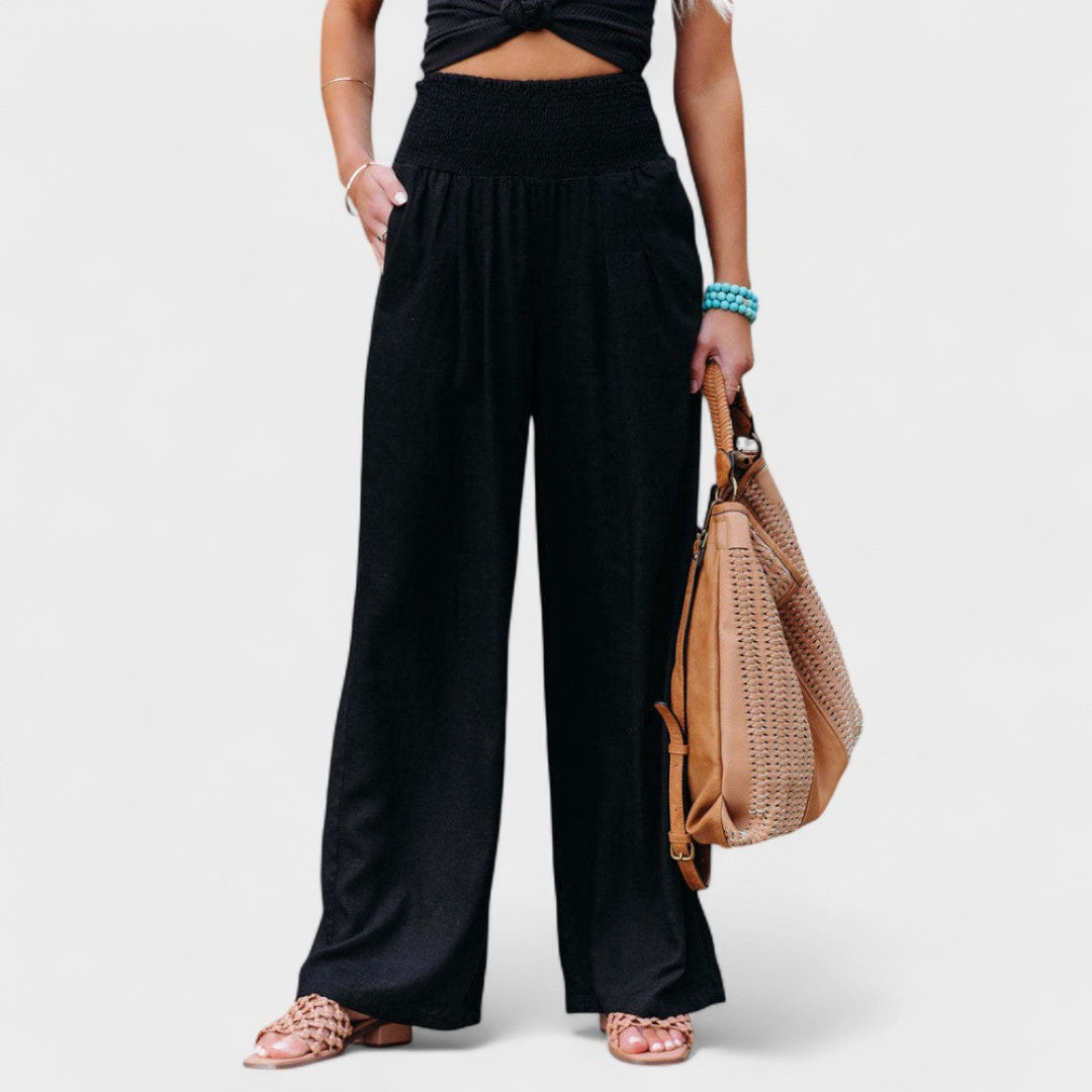 Susana™ | Pantaloni Ampi in Cotone e Lino