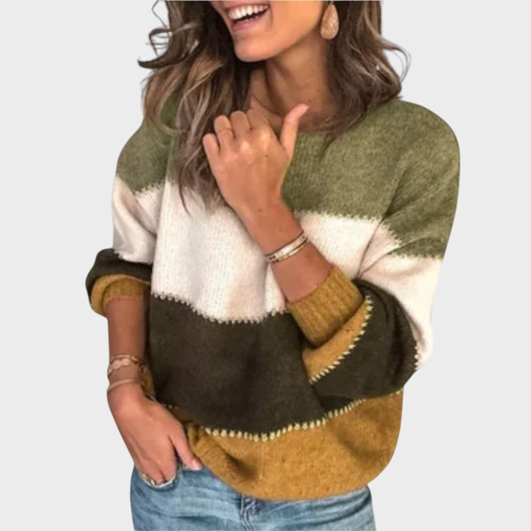 Marília™ | Maglione a Maglia con Righe