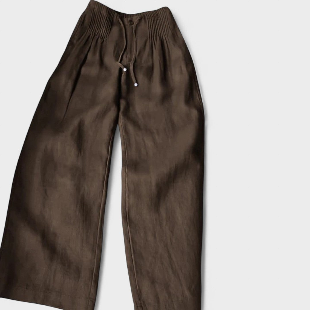 Ángeles™ | Pantaloni ampi in cotone e lino
