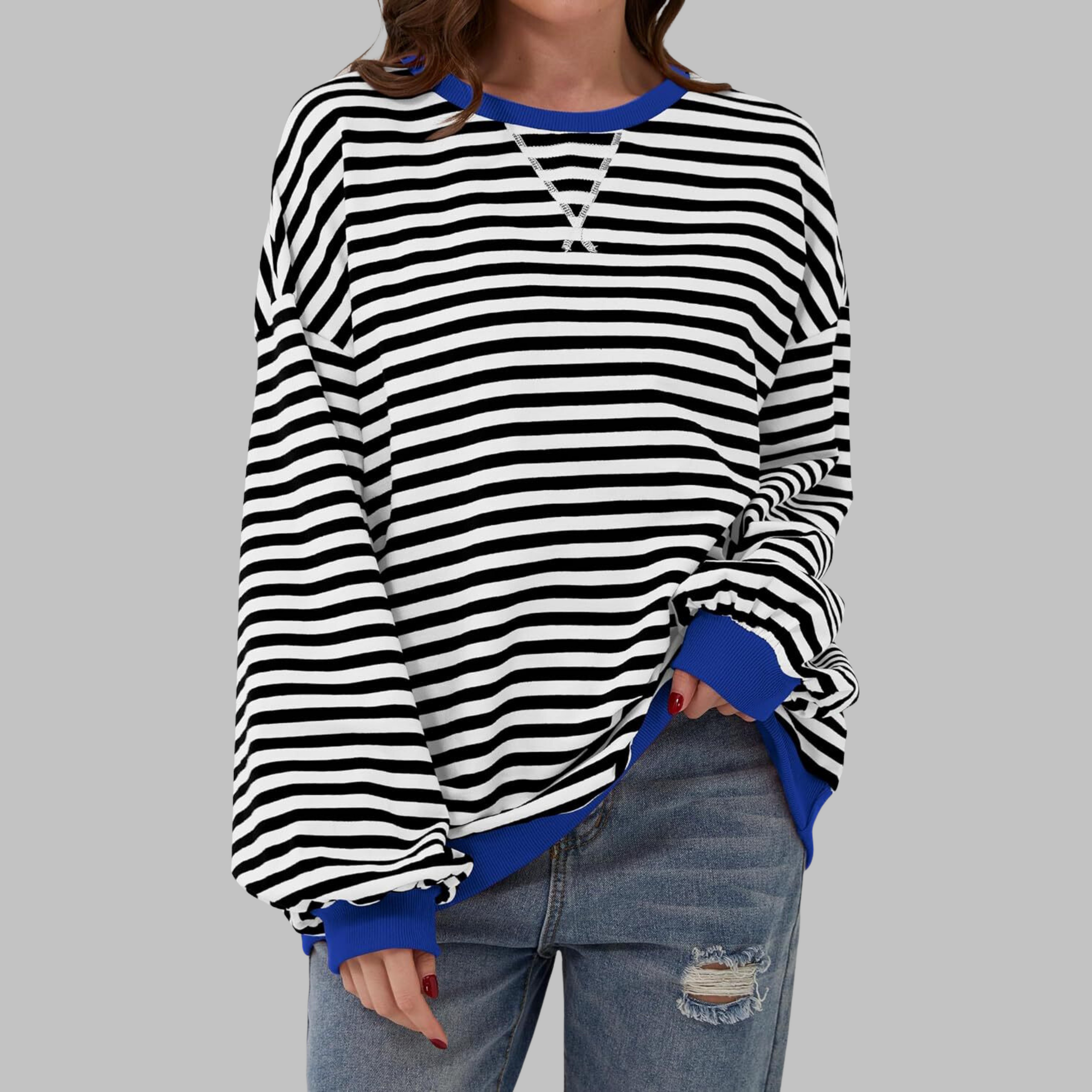 Luna™ | Felpa casual a maniche lunghe con righe