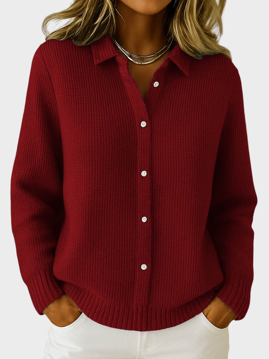 Lucía™ | Cardigan classico a maglia con bottoni